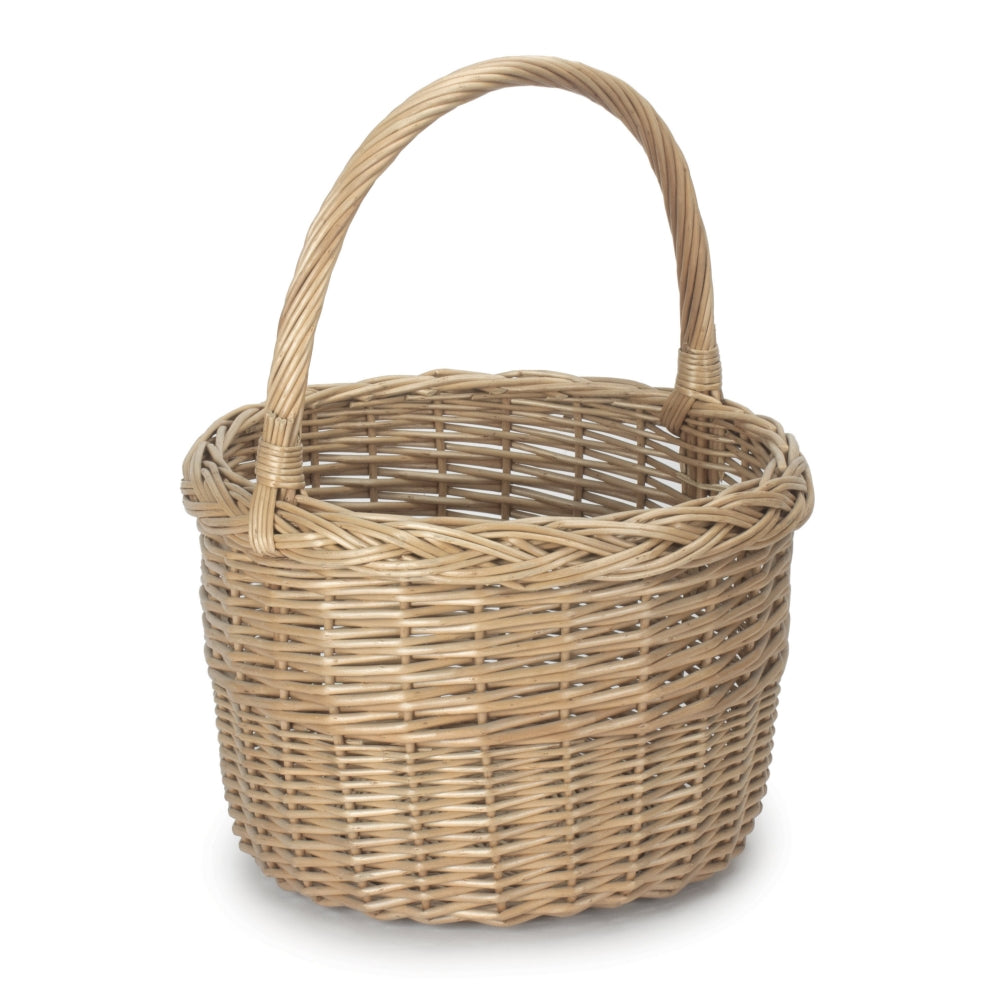 Wicker Round Orchard Shopping Basket