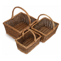 Rectangular Unpeeled Willow Shopping Basket