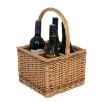 Full buff Unpeeled Wicker Bottle Basket