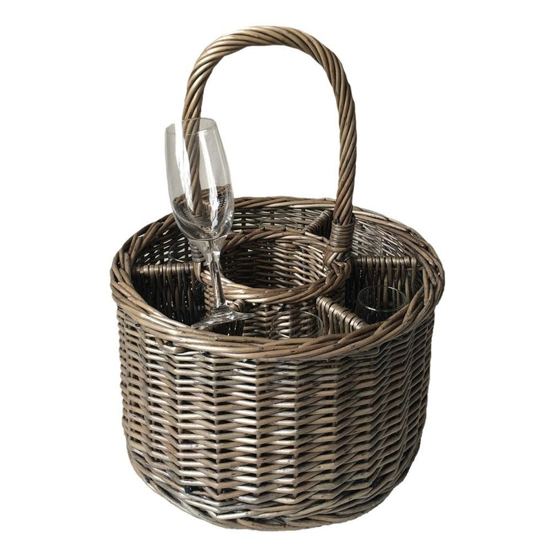Special Event Basket Wicker Basket Wine Glasses