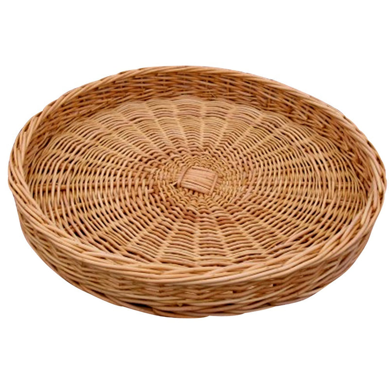 The Willow Basket Round Presentation Wicker Tray