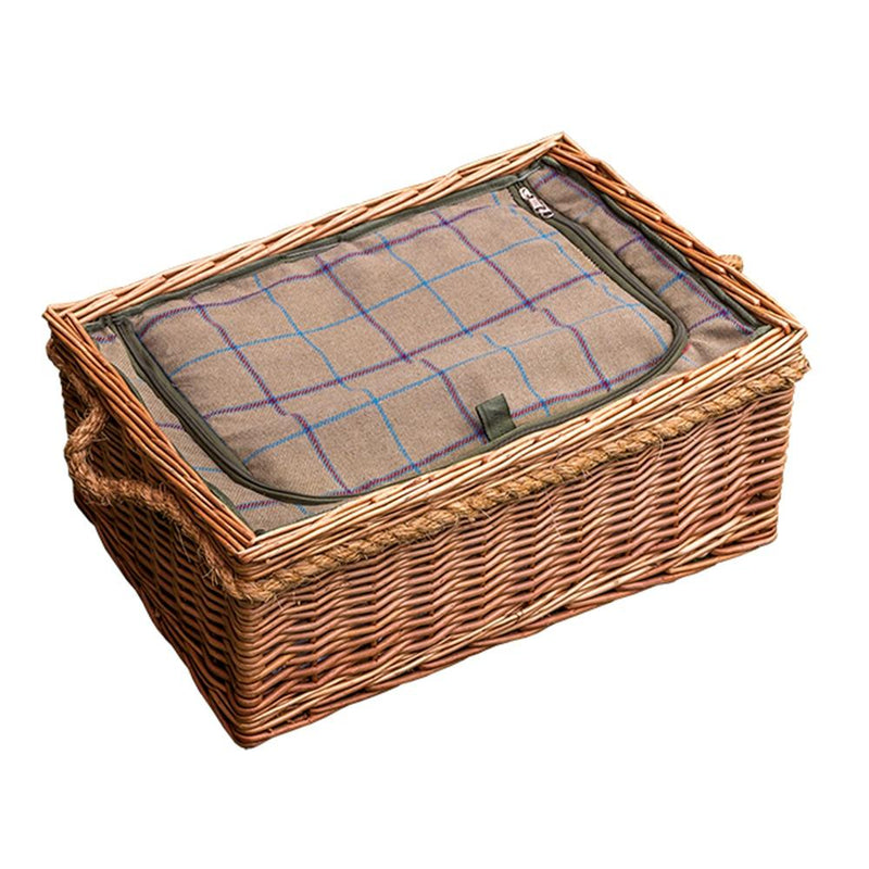 The Willow Basket Cheltenham Wicker Picnic Basket with Fitted Cooler