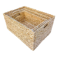 Rectangular Water Hyacinth Storage Basket
