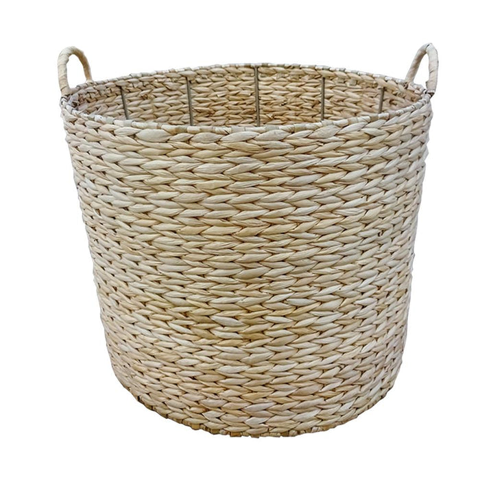 The Willow Basket Round Water Hyacinth Storage Baskets