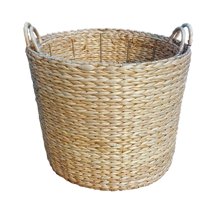 The Willow Basket Round Water Hyacinth Storage Baskets