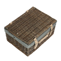 The Willow Basket 41cm Antique Wash Wicker Picnic Basket with Cotton Lining