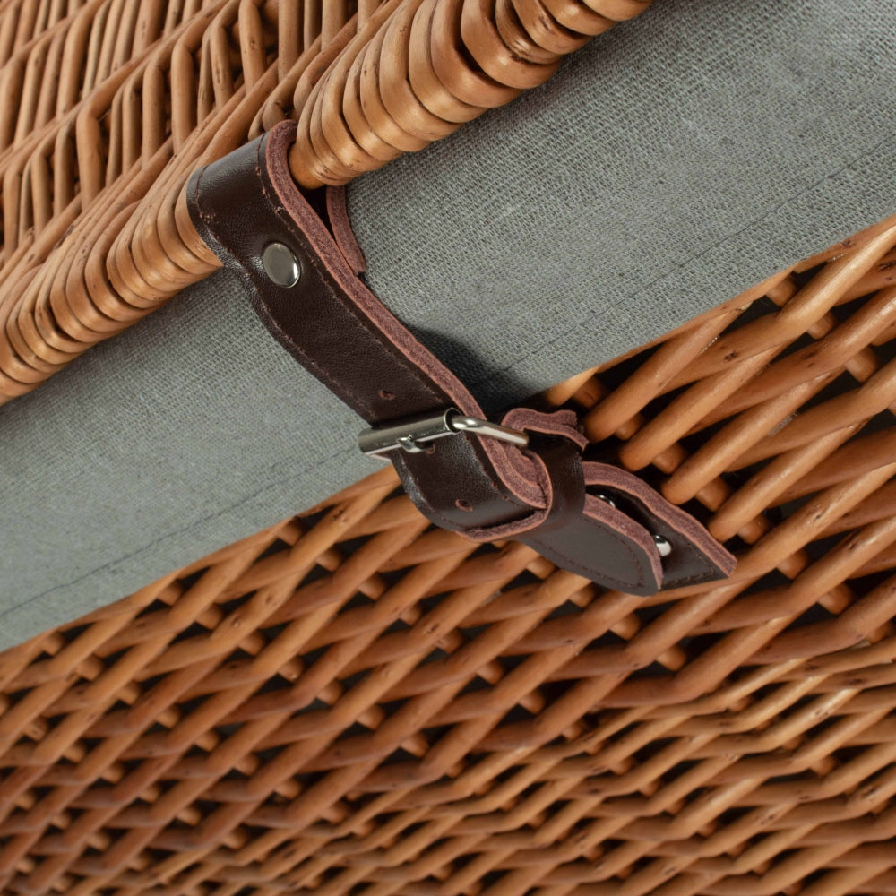 The Willow Basket 60cm Double Steamed Chest Picnic Basket