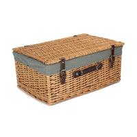 The Willow Basket 55cm Buff Empty Picnic Basket