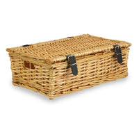 The Willow Basket 40cm Empty Wicker Rectangular Gift Basket
