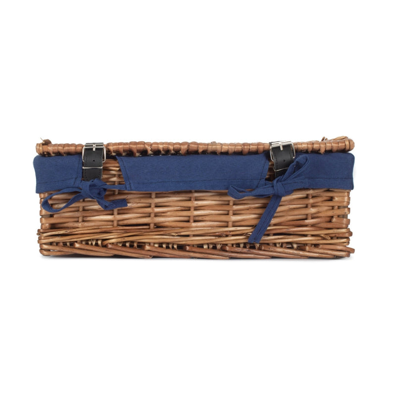 The Willow Basket 40cm Empty Wicker Rectangular Gift Basket