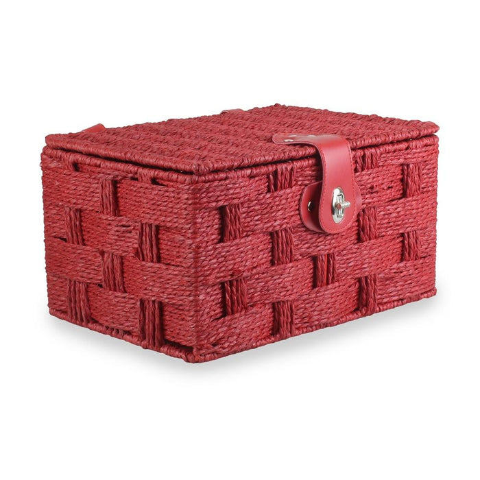 The Willow Basket Twisted Red Paper Rope Hamper Basket