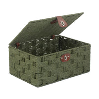 The Willow Basket Twisted Green Paper Rope Picnic Basket