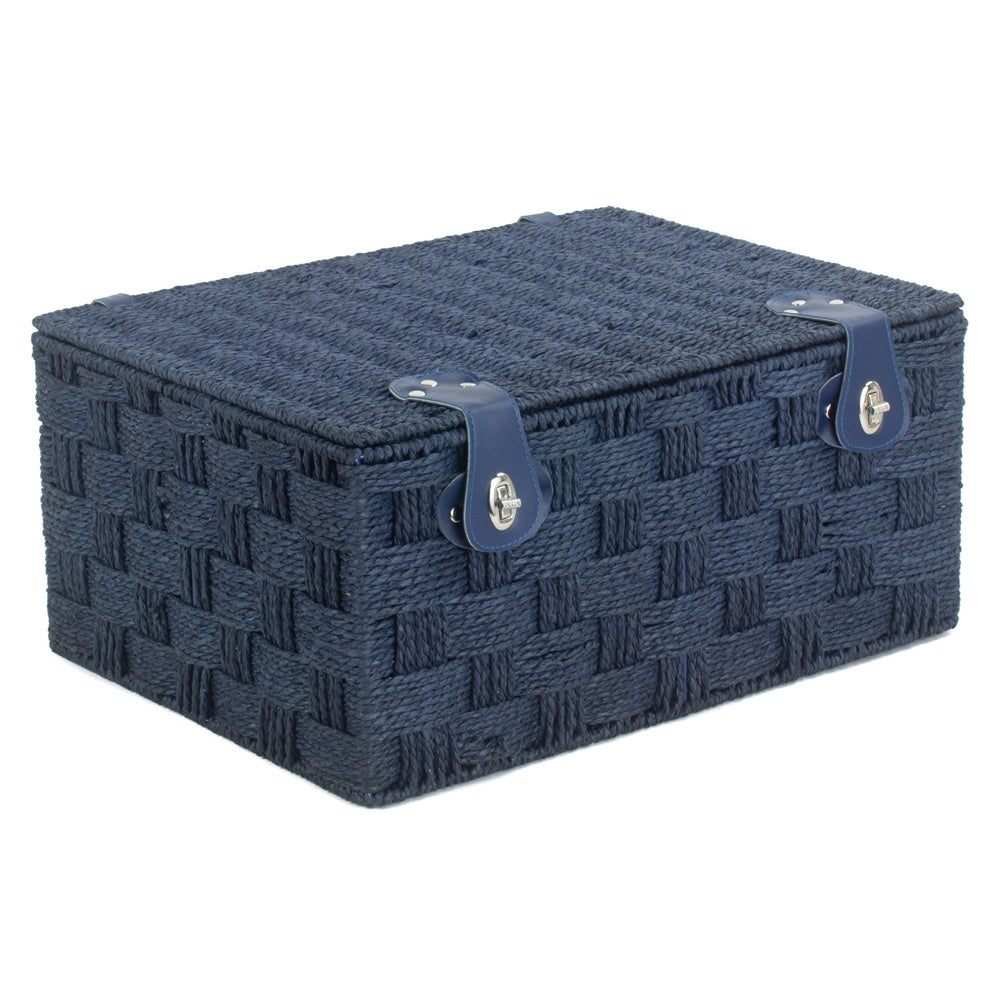 The Willow Basket Twisted Blue Paper Picnic Basket