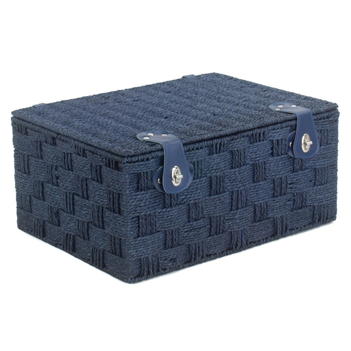 The Willow Basket Twisted Blue Paper Picnic Basket