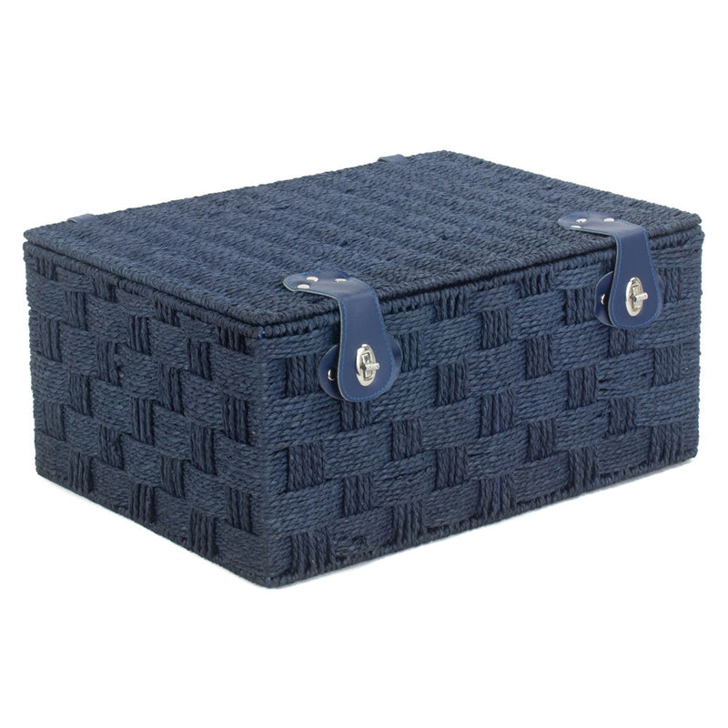 The Willow Basket Twisted Blue Paper Picnic Basket