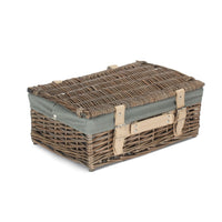 The Willow Basket 35cm Antique Wash Split Willow Wicker Basket