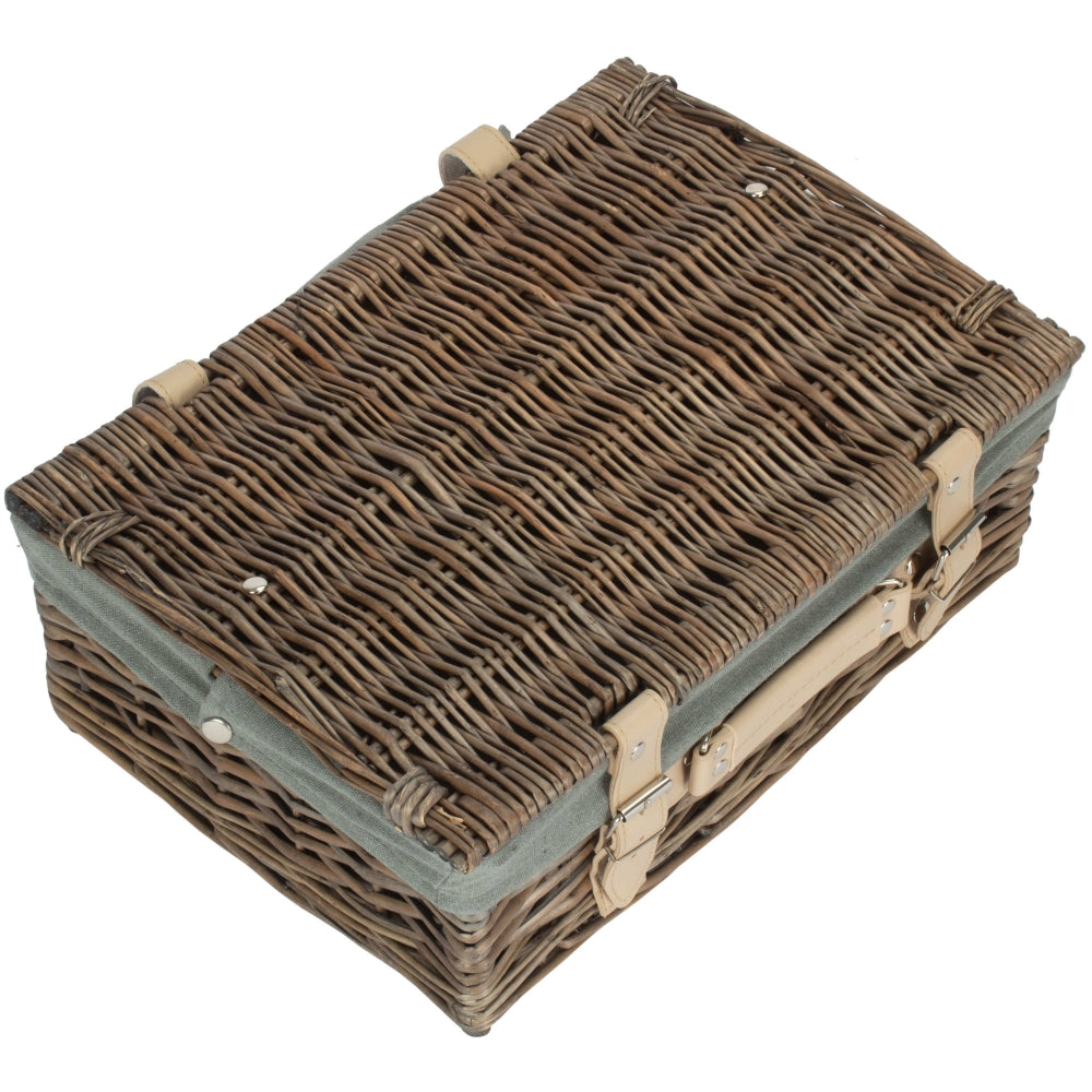 The Willow Basket 35cm Antique Wash Split Willow Wicker Basket