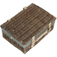 The Willow Basket 35cm Antique Wash Split Willow Wicker Basket