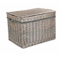 The Willow Basket 58cm Antique Wash Wicker Storage Basket