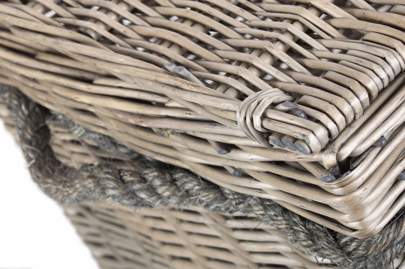 The Willow Basket 58cm Antique Wash Wicker Storage Basket