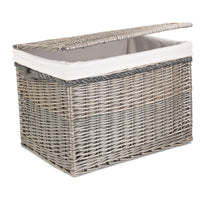 The Willow Basket 58cm Antique Wash Wicker Storage Basket