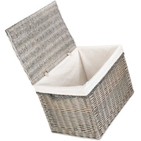 The Willow Basket 58cm Antique Wash Wicker Storage Basket