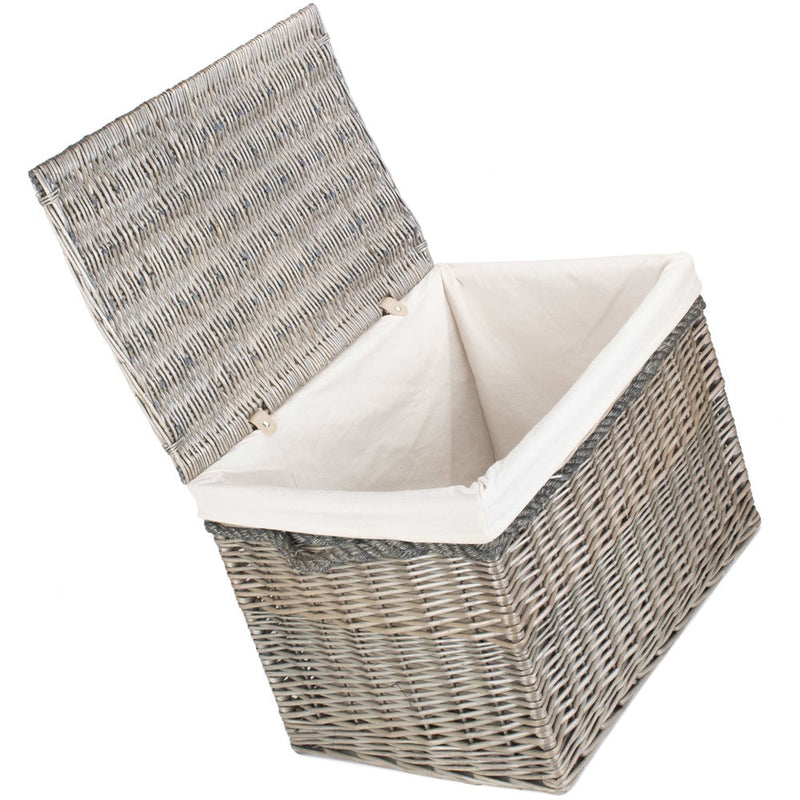 The Willow Basket 58cm Antique Wash Wicker Storage Basket