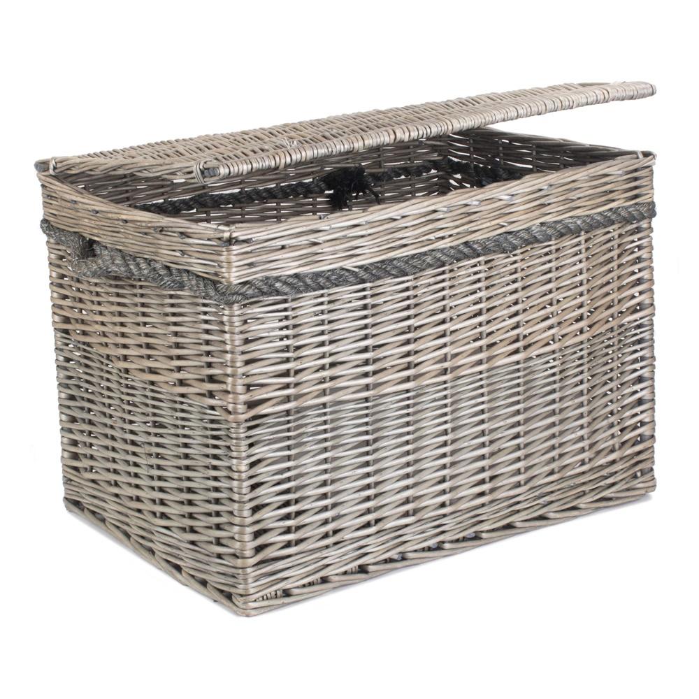 The Willow Basket 58cm Antique Wash Wicker Storage Basket