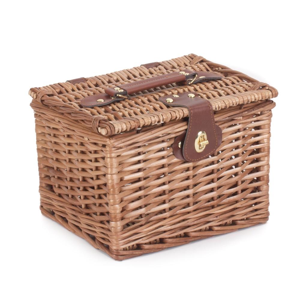 The Willow Basket Light Steamed Wicker Small Chest Hamper