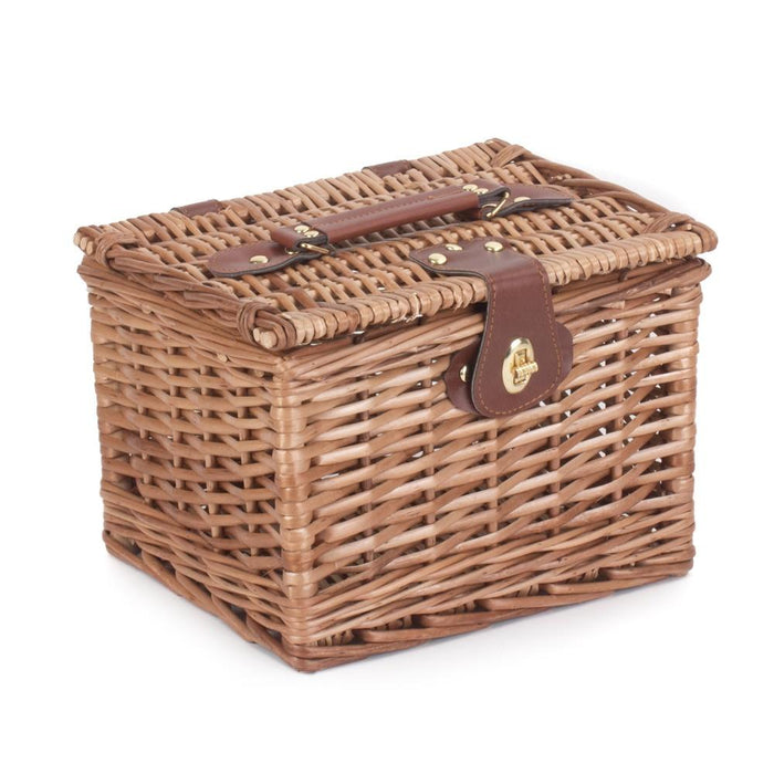 The Willow Basket Light Steamed Wicker Small Chest Hamper