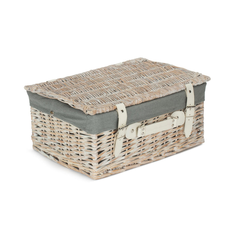 Wicker 41cm White Hamper