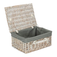 The Willow Basket Wicker 41cm White Hamper