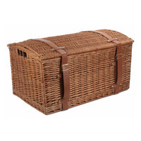The Willow Basket Light Steamed Wicker Domed Storage Hamper