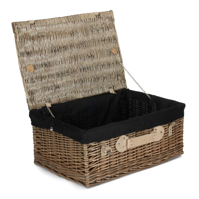 The Willow Basket 56cm Antique Wash Picnic Wicker Basket