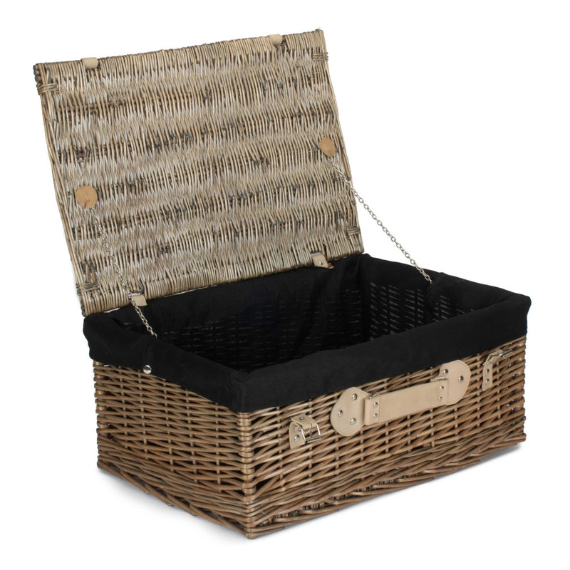 The Willow Basket 56cm Antique Wash Picnic Wicker Basket