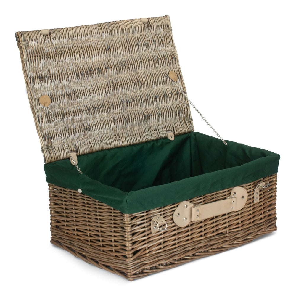 The Willow Basket 56cm Antique Wash Picnic Wicker Basket
