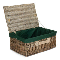 The Willow Basket 56cm Antique Wash Picnic Wicker Basket
