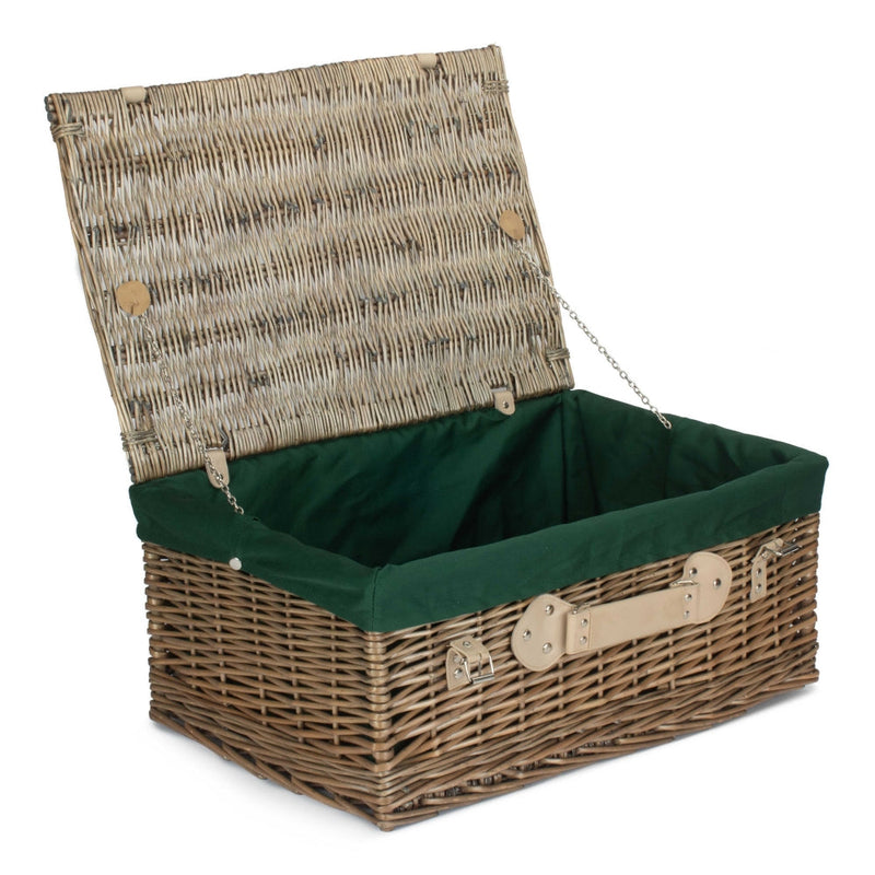 The Willow Basket 56cm Antique Wash Picnic Wicker Basket
