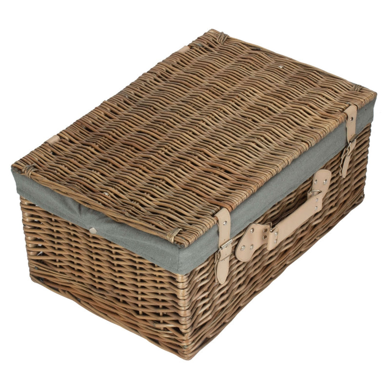 The Willow Basket 56cm Antique Wash Picnic Wicker Basket