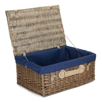 The Willow Basket 56cm Antique Wash Picnic Wicker Basket