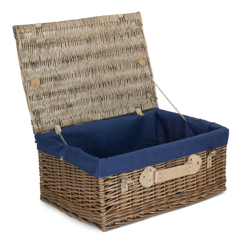 The Willow Basket 56cm Antique Wash Picnic Wicker Basket