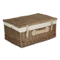 The Willow Basket 56cm Antique Wash Picnic Wicker Basket