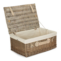 The Willow Basket 56cm Antique Wash Picnic Wicker Basket
