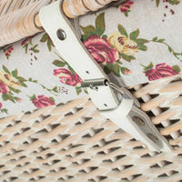The Willow Basket 60cm White Wash Chest Picnic Wicker Basket