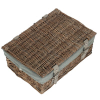 The Willow Basket Antique Wash 35cm Empty Wicker Hamper Basket