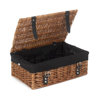 The Willow Basket Double Steamed 35cm Empty Wicker Hamper Basket