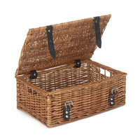 The Willow Basket Double Steamed 35cm Empty Wicker Hamper Basket