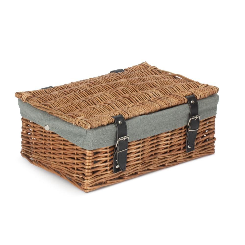 Double Steamed 35cm Empty Wicker Hamper Basket