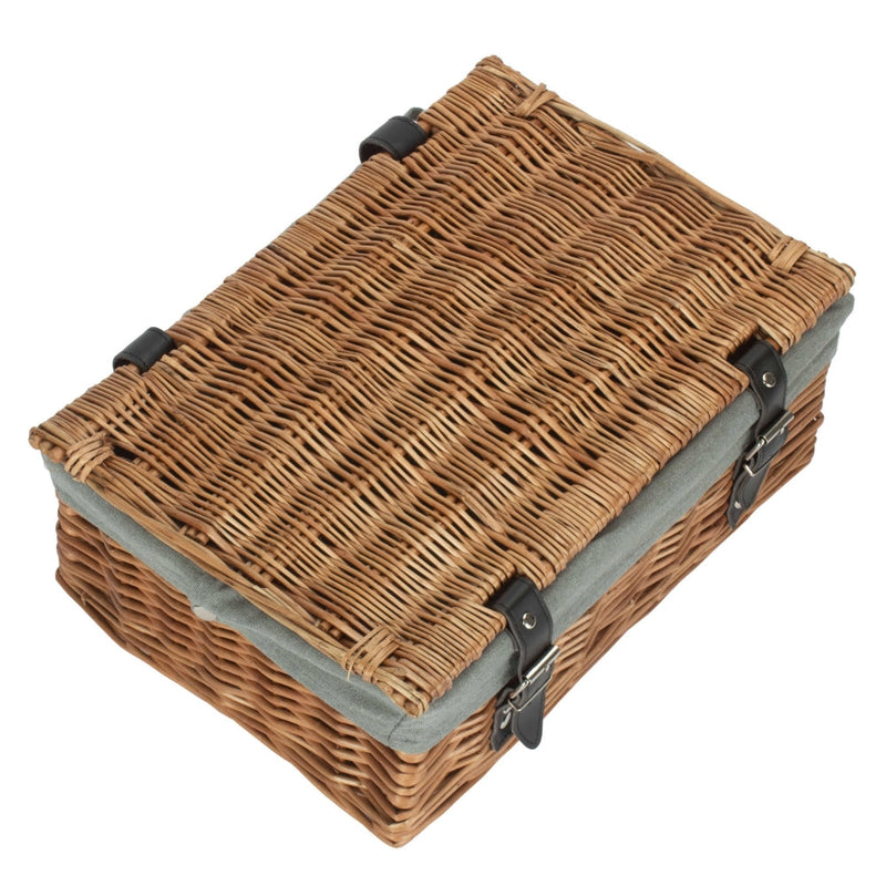 The Willow Basket Double Steamed 35cm Empty Wicker Hamper Basket