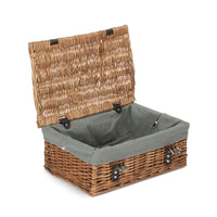 The Willow Basket Double Steamed 35cm Empty Wicker Hamper Basket